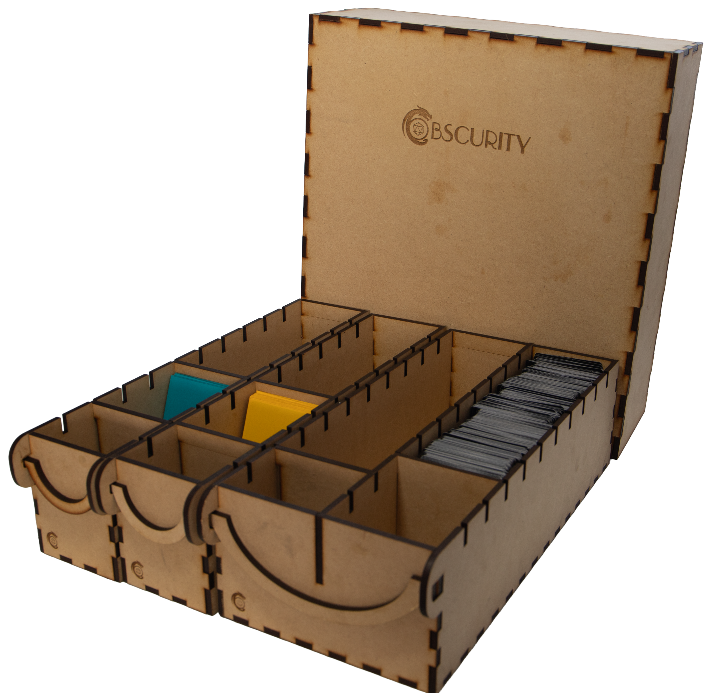 Trading Card Storage 3‑Drawer / Mixed Rows (1 Two‑Row + 2 One‑Row)